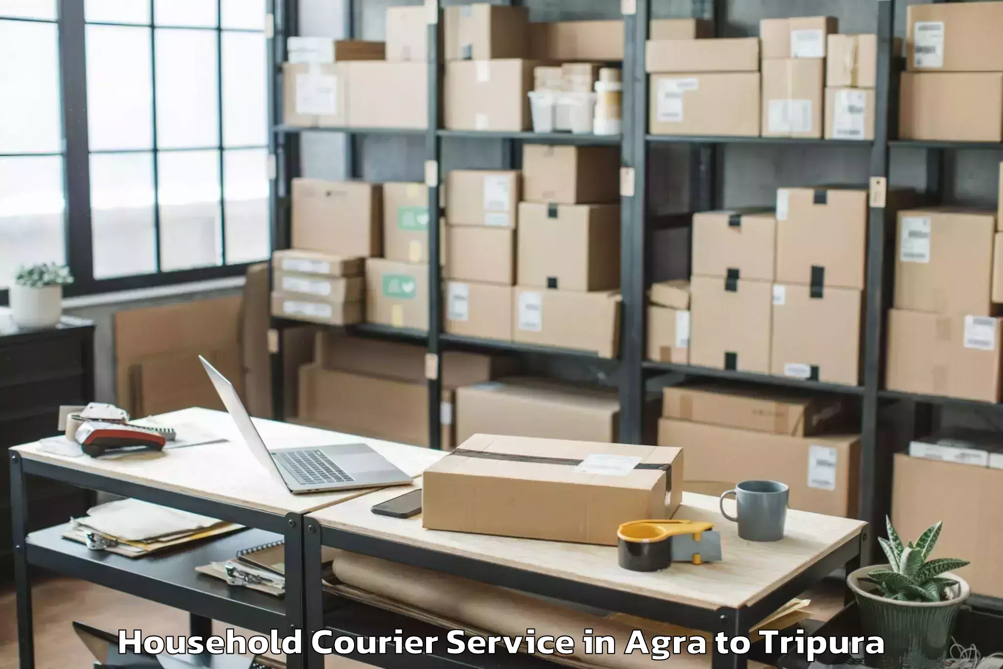 Book Your Agra to Panisagar Household Courier Today